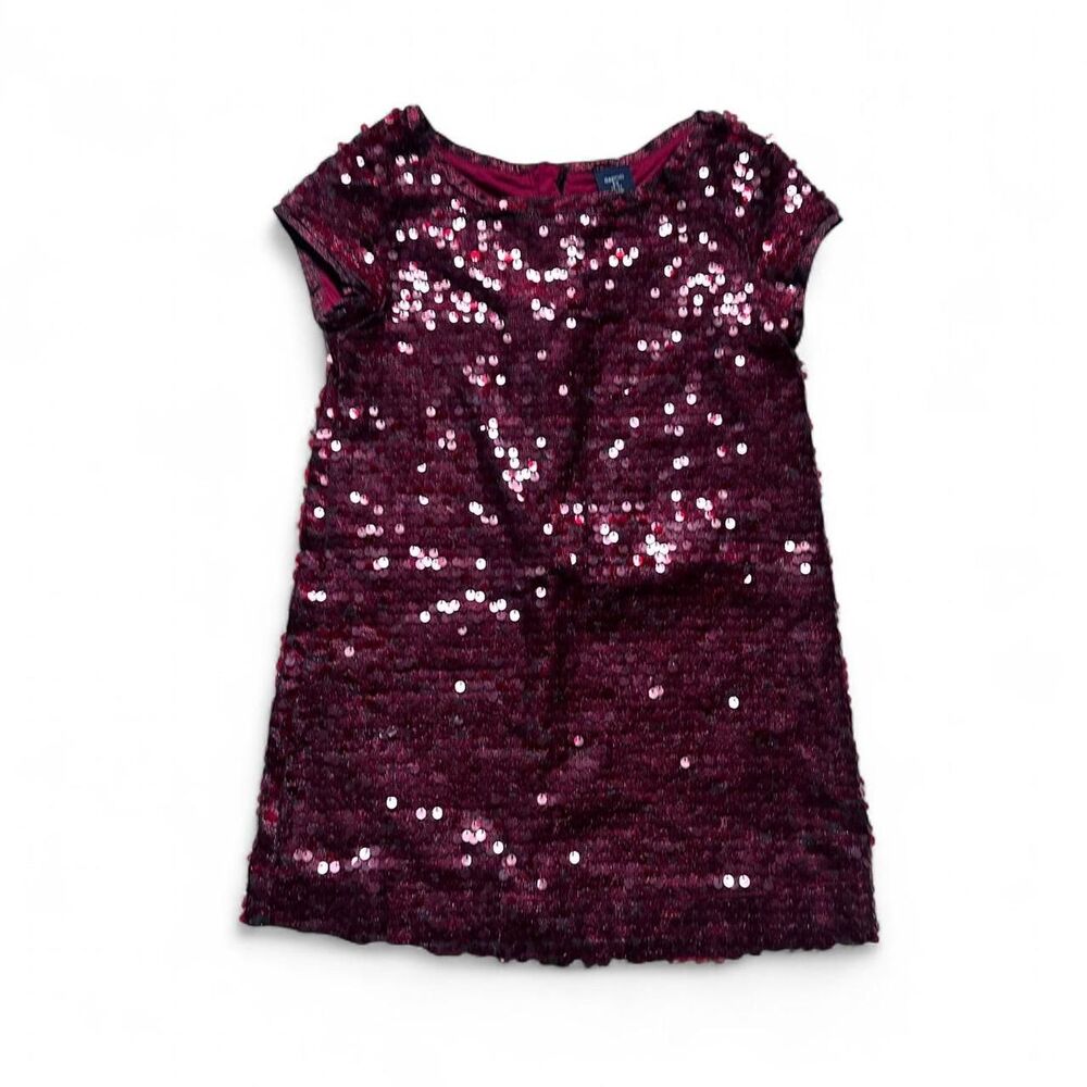 GapKids Girl's Deep Red with Sequins Special Occasion Dress XS 4/5